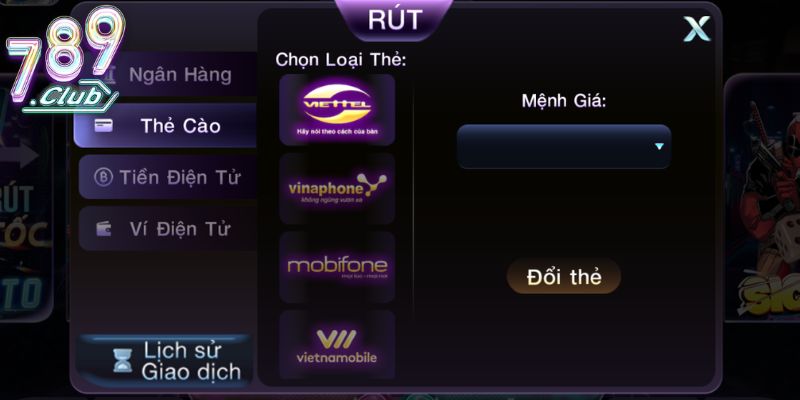 Các bước giao dịch rút tiền 789Club cho bạn mới bắt đầu